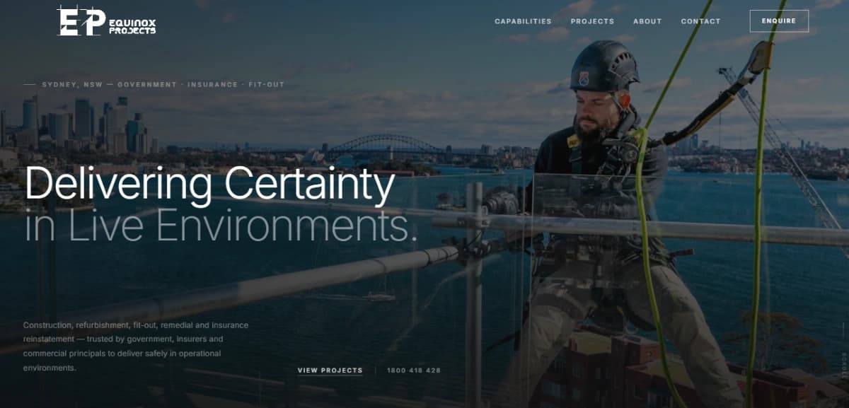 Equinox Projects website screenshot